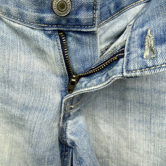 Old Navy Diva Juniors Teen 0 Light Blue Distressed Cutoff Denim Jean Shorts - Picture 5 of 9